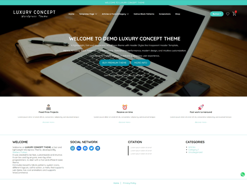 Luxury Concept Theme